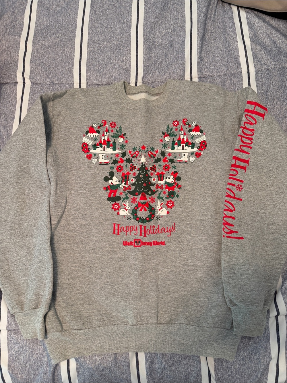 Walt Disney World Unisex Happy Holidays Crewneck Sweatshirt